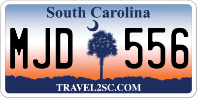 SC license plate MJD556