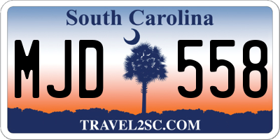 SC license plate MJD558
