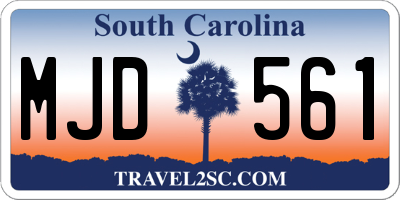 SC license plate MJD561
