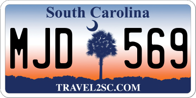 SC license plate MJD569