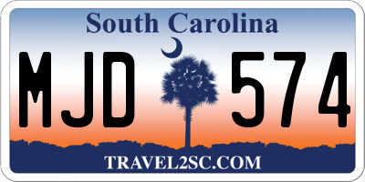 SC license plate MJD574