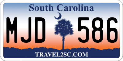 SC license plate MJD586