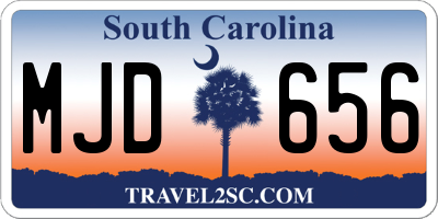 SC license plate MJD656