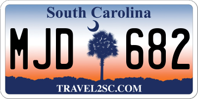 SC license plate MJD682