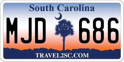 SC license plate MJD686