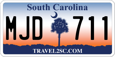 SC license plate MJD711