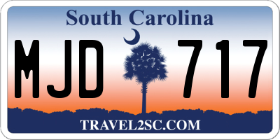 SC license plate MJD717