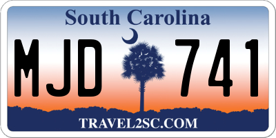 SC license plate MJD741