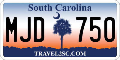 SC license plate MJD750