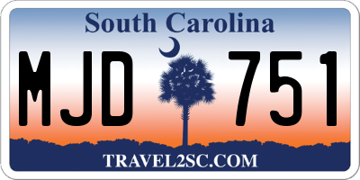 SC license plate MJD751