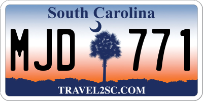 SC license plate MJD771