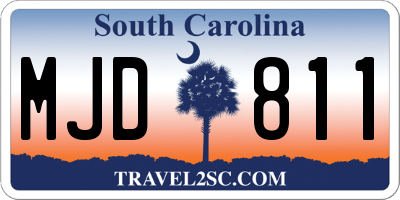 SC license plate MJD811