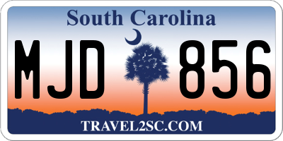 SC license plate MJD856