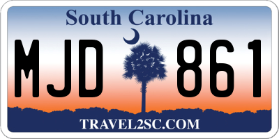 SC license plate MJD861