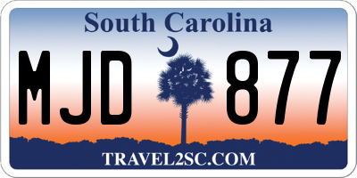 SC license plate MJD877