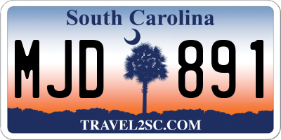 SC license plate MJD891