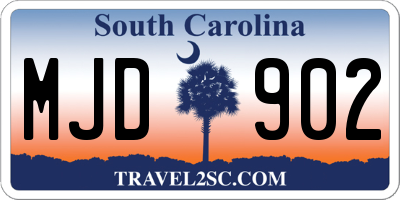 SC license plate MJD902