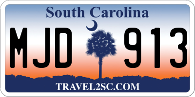 SC license plate MJD913