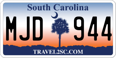 SC license plate MJD944