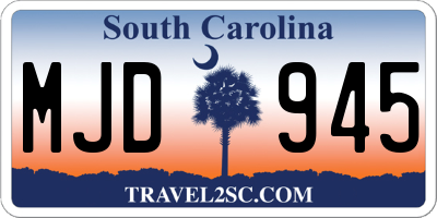 SC license plate MJD945