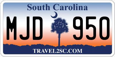 SC license plate MJD950