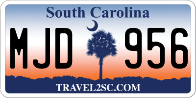 SC license plate MJD956
