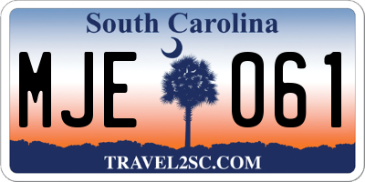 SC license plate MJE061