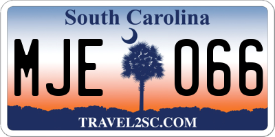 SC license plate MJE066