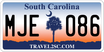 SC license plate MJE086