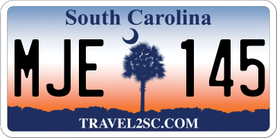 SC license plate MJE145