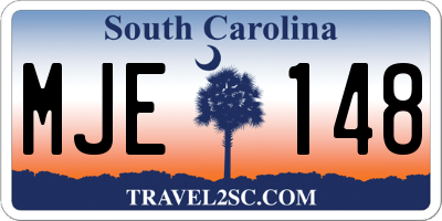 SC license plate MJE148