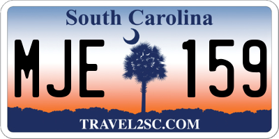 SC license plate MJE159