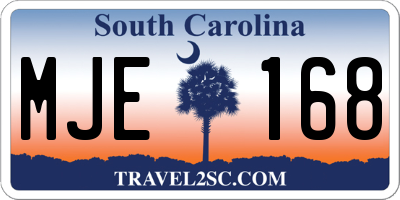 SC license plate MJE168