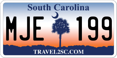 SC license plate MJE199