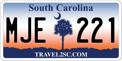 SC license plate MJE221
