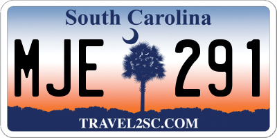 SC license plate MJE291