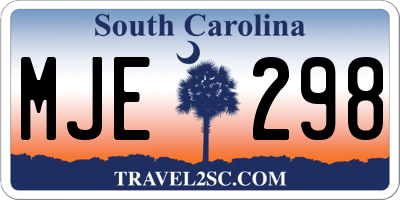 SC license plate MJE298