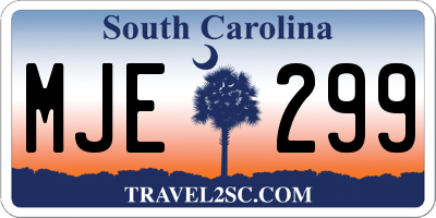 SC license plate MJE299