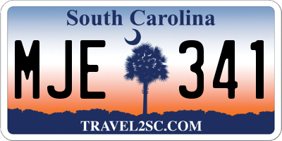 SC license plate MJE341