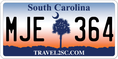 SC license plate MJE364
