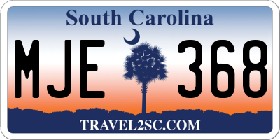 SC license plate MJE368