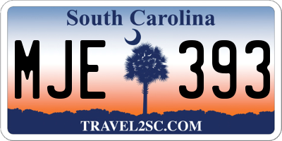 SC license plate MJE393