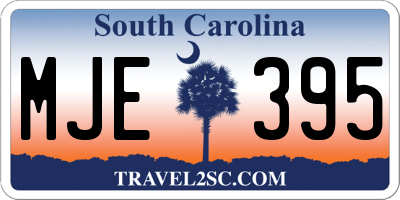 SC license plate MJE395