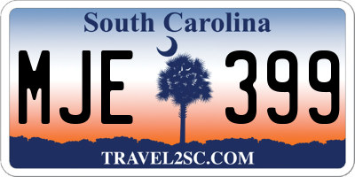 SC license plate MJE399