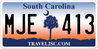 SC license plate MJE413