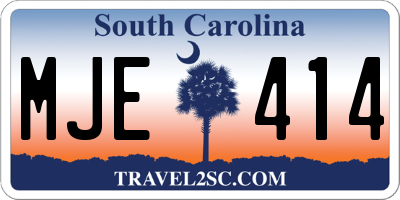 SC license plate MJE414