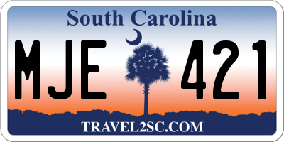 SC license plate MJE421