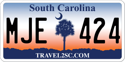 SC license plate MJE424