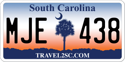 SC license plate MJE438