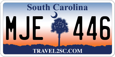 SC license plate MJE446